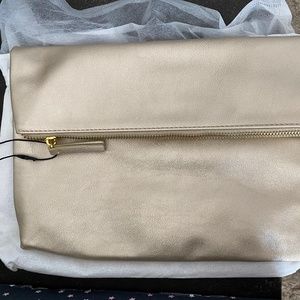 Jilly Box Gold Foldover Clutch